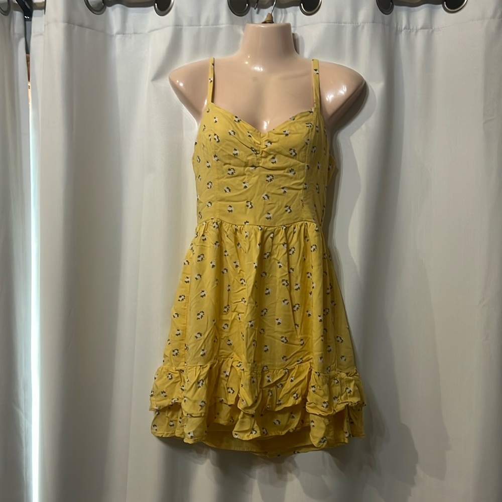 BOGO 2/$10 
Hollister size S yellow floral summer dress